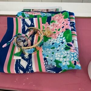 Lilly Pulitzer bracelet and scarf set